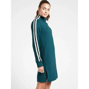 ATHLETA Crosstown Track Dress Color: Teal Size: Small